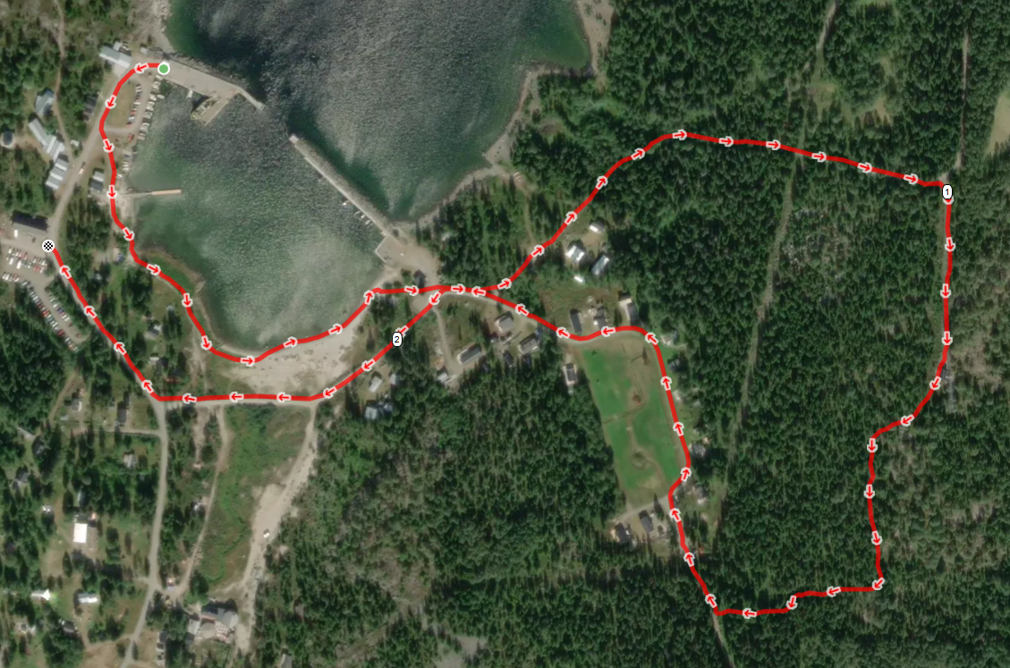 Karta för 2 km barnklass