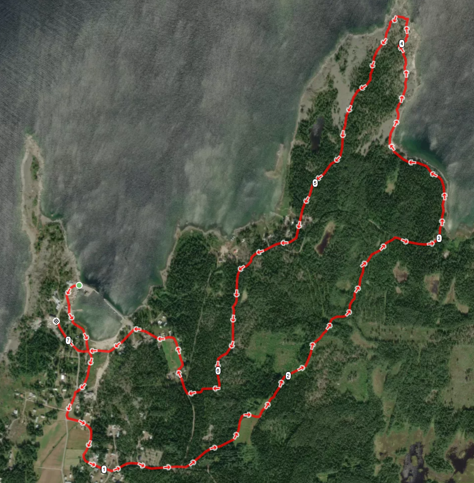 Karta för 7 km